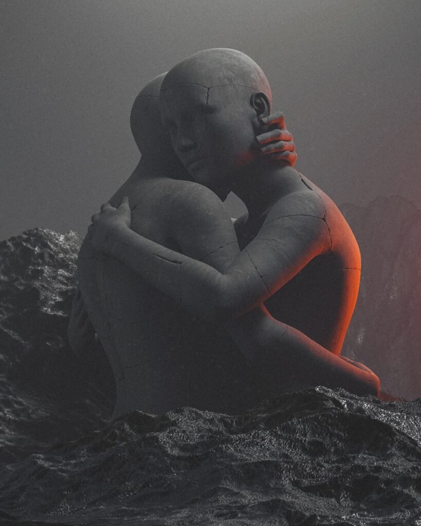 a person in a body of water